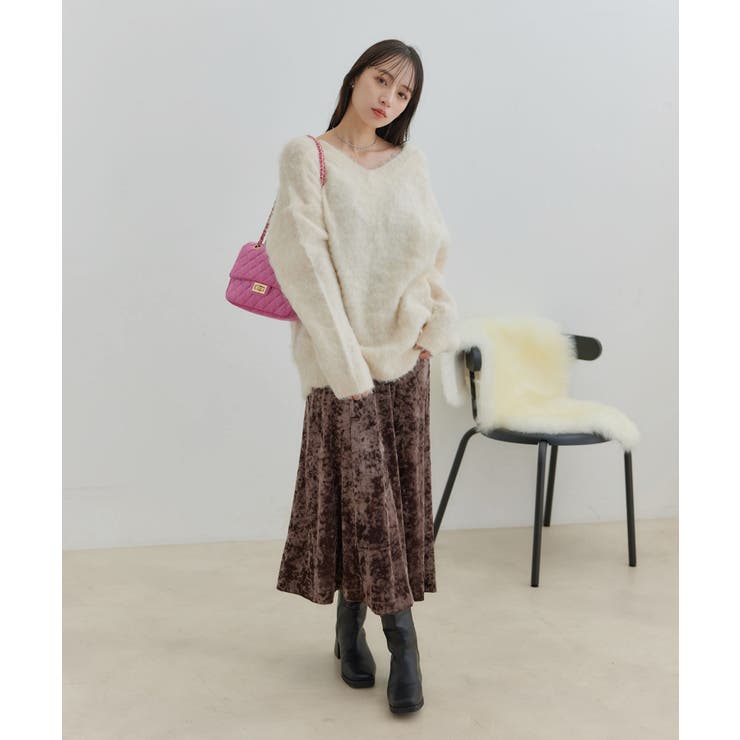 【前後2WAY】毛混トゥンカロンニット | VIS  | 詳細画像10 