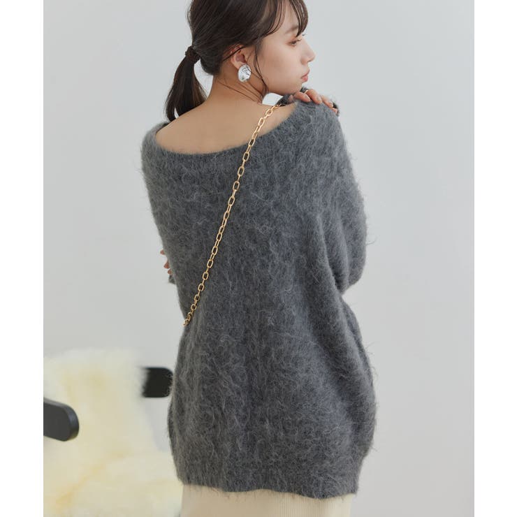 【前後2WAY】毛混トゥンカロンニット | VIS  | 詳細画像13 