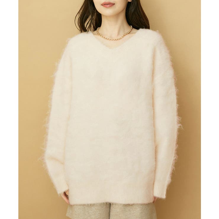 【前後2WAY】毛混トゥンカロンニット | VIS  | 詳細画像15 