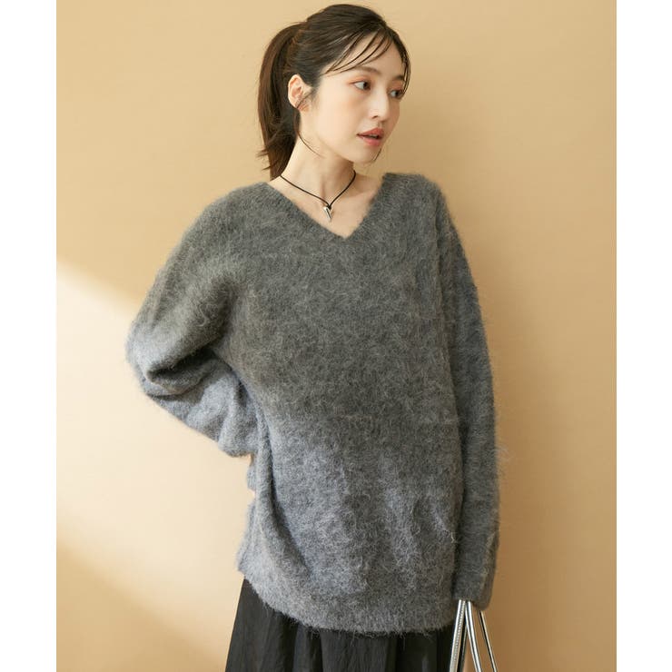 【前後2WAY】毛混トゥンカロンニット | VIS  | 詳細画像40 