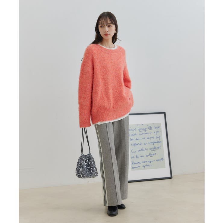 【前後2WAY】毛混トゥンカロンニット | VIS  | 詳細画像5 