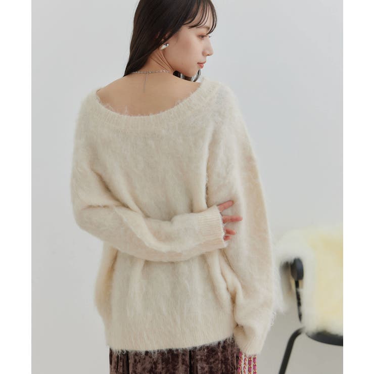 【前後2WAY】毛混トゥンカロンニット | VIS  | 詳細画像8 