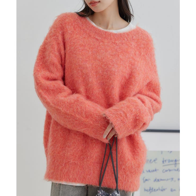 オレンジ系(74) | 【前後2WAY】毛混トゥンカロンニット | VIS 