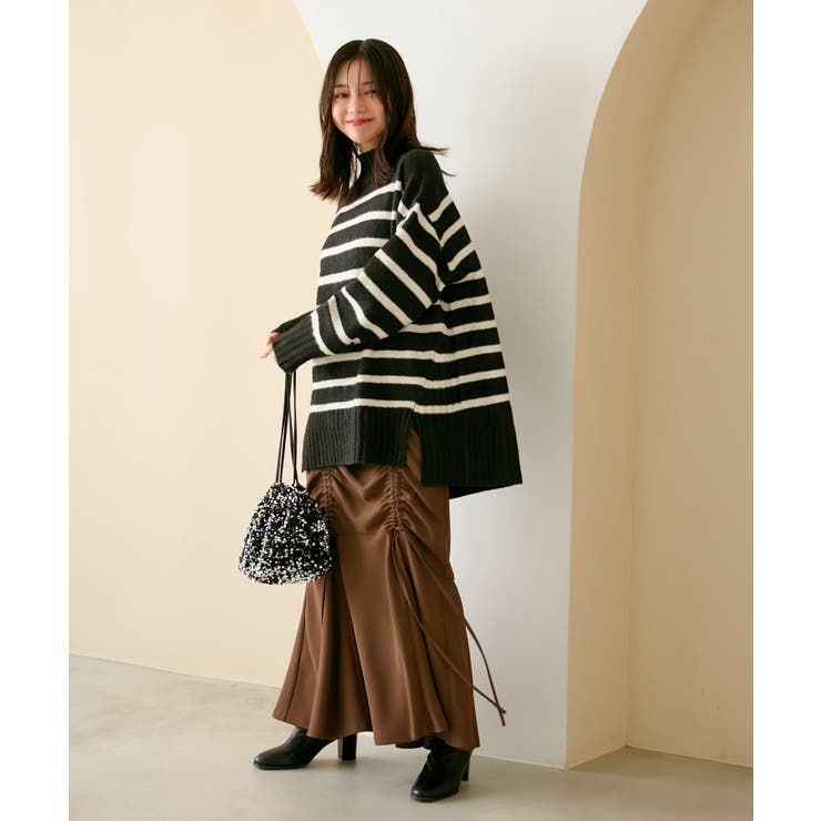 【選べる着丈】ふわもこサイドスリットニット【洗える】 | VIS  | 詳細画像3 