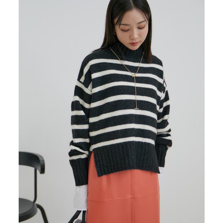 【選べる着丈】ふわもこサイドスリットニット【洗える】 | VIS  | 詳細画像5 