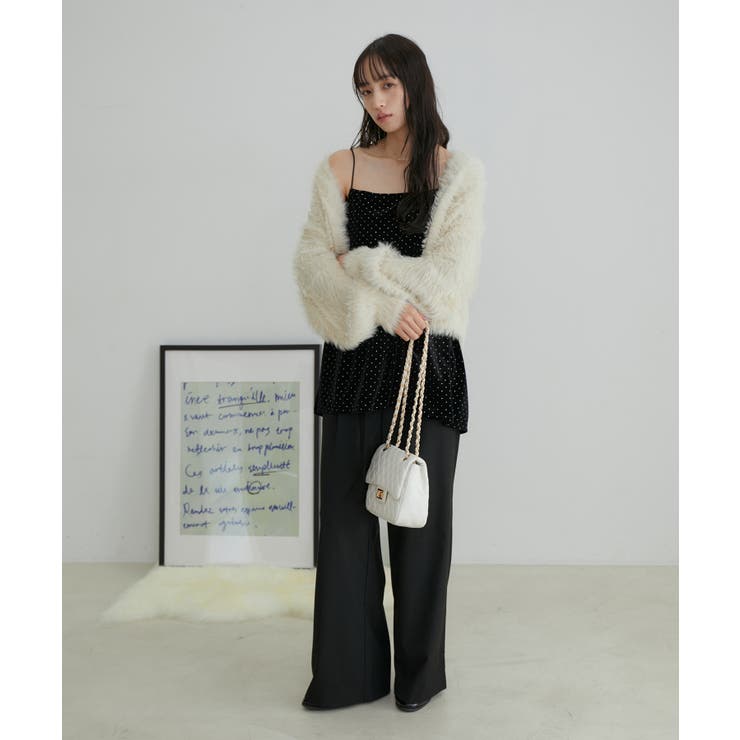 【選べる着丈】ラメドットベロアキャミトップス【洗える】 | VIS  | 詳細画像17 