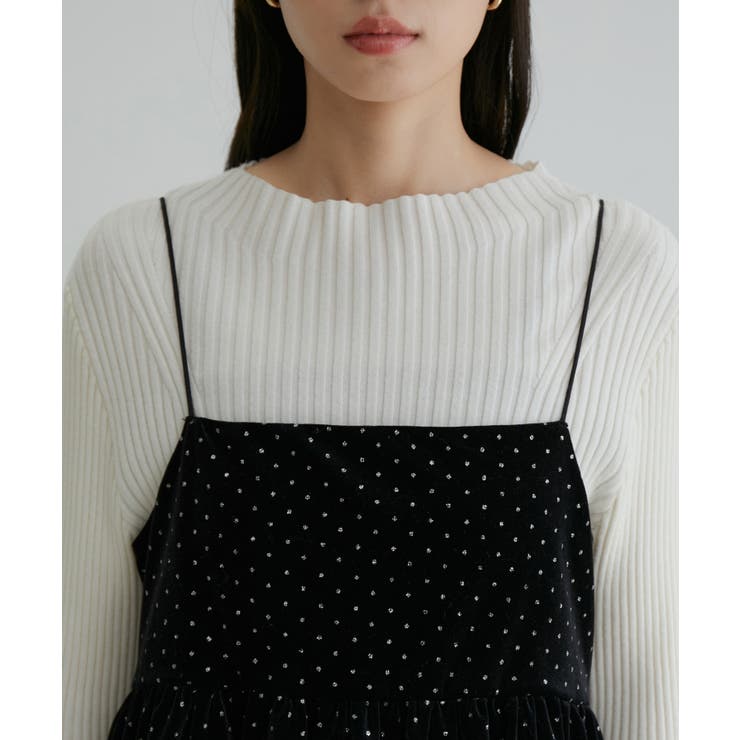 【選べる着丈】ラメドットベロアキャミトップス【洗える】 | VIS  | 詳細画像21 
