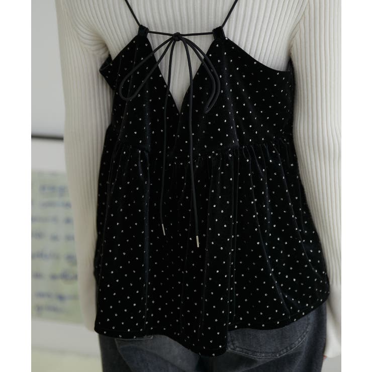 【選べる着丈】ラメドットベロアキャミトップス【洗える】 | VIS  | 詳細画像24 