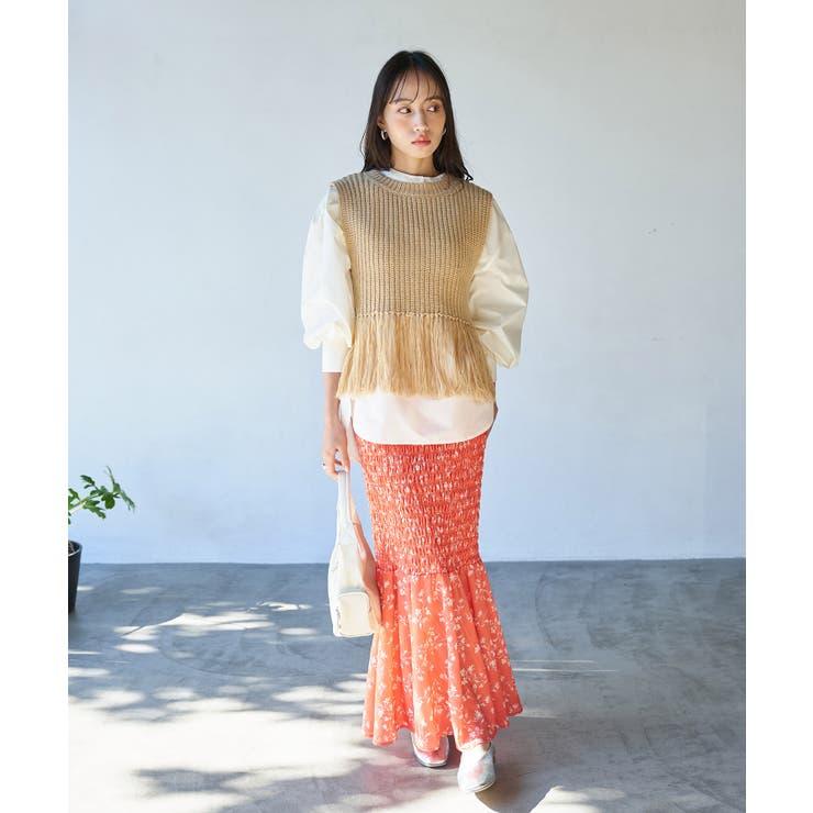 フリンジニットベスト | VIS  | 詳細画像11 