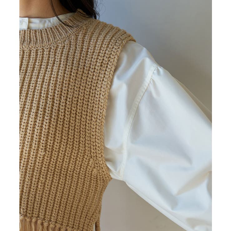 フリンジニットベスト | VIS  | 詳細画像19 