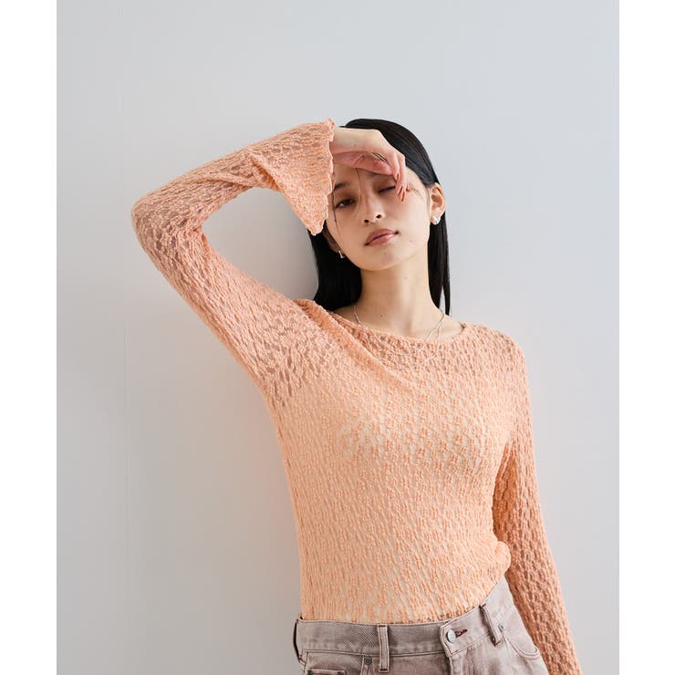 レースフレアースリーブトップス | VIS  | 詳細画像10 