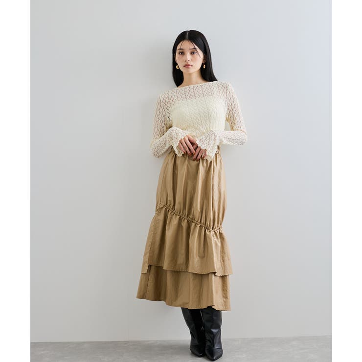 レースフレアースリーブトップス | VIS  | 詳細画像2 