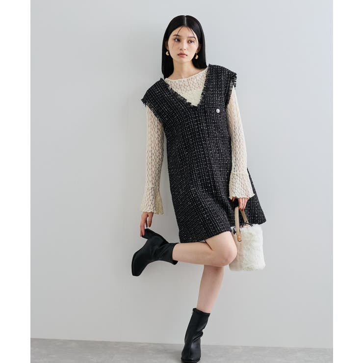 レースフレアースリーブトップス | VIS  | 詳細画像3 