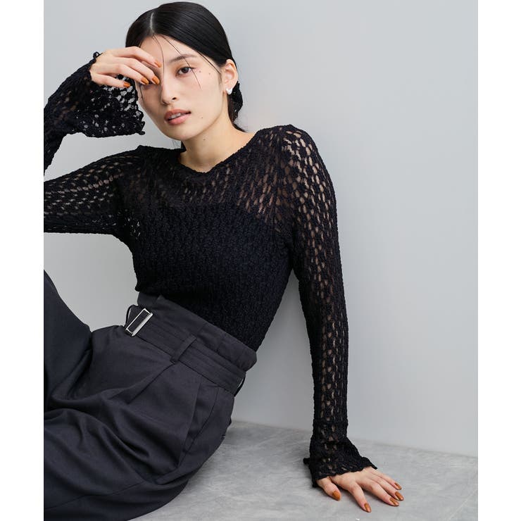 レースフレアースリーブトップス | VIS  | 詳細画像8 
