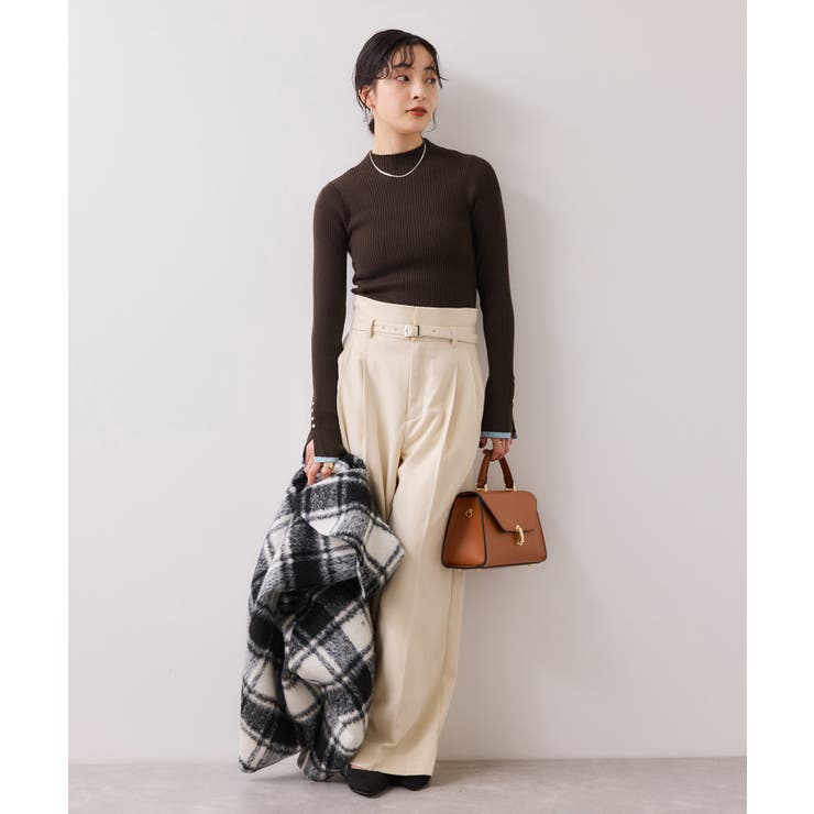 スリーブ釦アクセントリブニット/WEB限定FSサイズ・静電気防止 | VIS  | 詳細画像11 