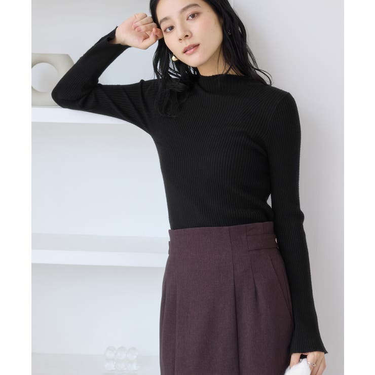 スリーブ釦アクセントリブニット/WEB限定FSサイズ・静電気防止 | VIS  | 詳細画像25 