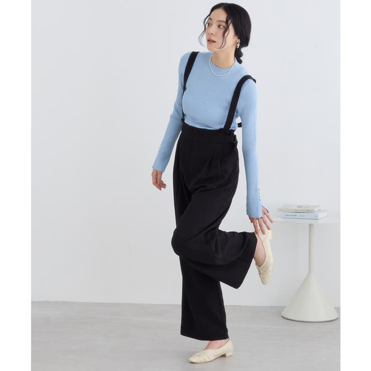 スリーブ釦アクセントリブニット/WEB限定FSサイズ・静電気防止 | VIS  | 詳細画像29 