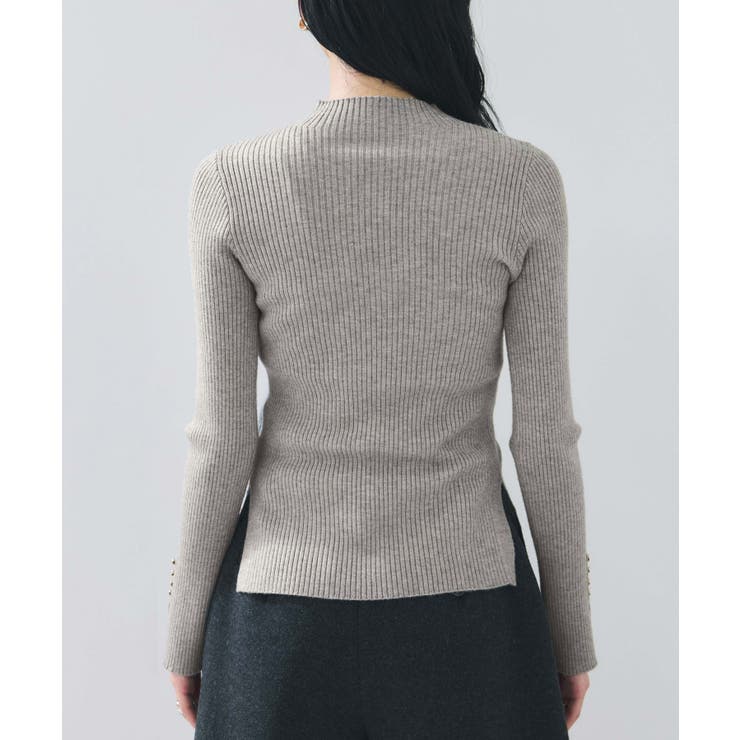 スリーブ釦アクセントリブニット/WEB限定FSサイズ・静電気防止 | VIS  | 詳細画像37 