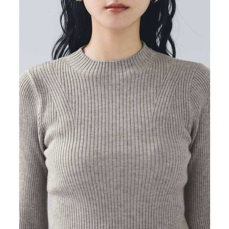 スリーブ釦アクセントリブニット/WEB限定FSサイズ・静電気防止 | VIS  | 詳細画像38 