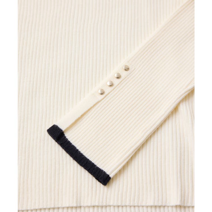 スリーブ釦アクセントリブニット/WEB限定FSサイズ・静電気防止 | VIS  | 詳細画像48 