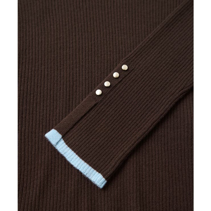 スリーブ釦アクセントリブニット/WEB限定FSサイズ・静電気防止 | VIS  | 詳細画像50 
