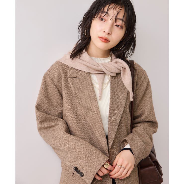 スリーブ釦アクセントリブニット/WEB限定FSサイズ・静電気防止 | VIS  | 詳細画像8 