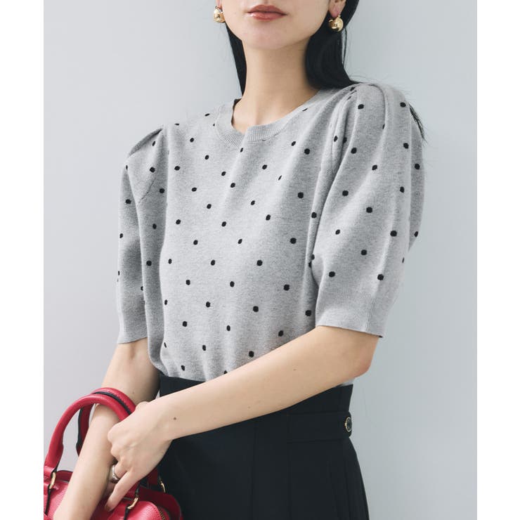 グレーサブ(09) | ドットジャガードニット | VIS 