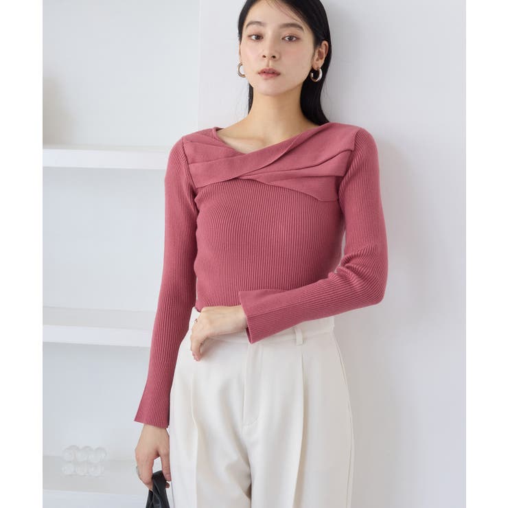 アシメねじれデザインリブニット | VIS  | 詳細画像10 