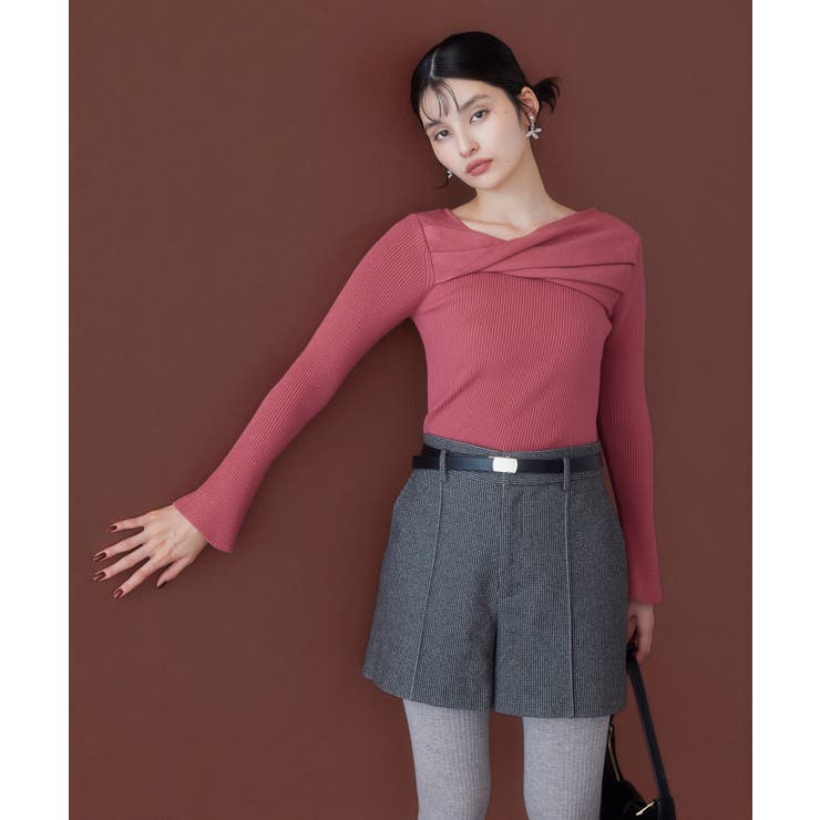 アシメねじれデザインリブニット | VIS  | 詳細画像12 