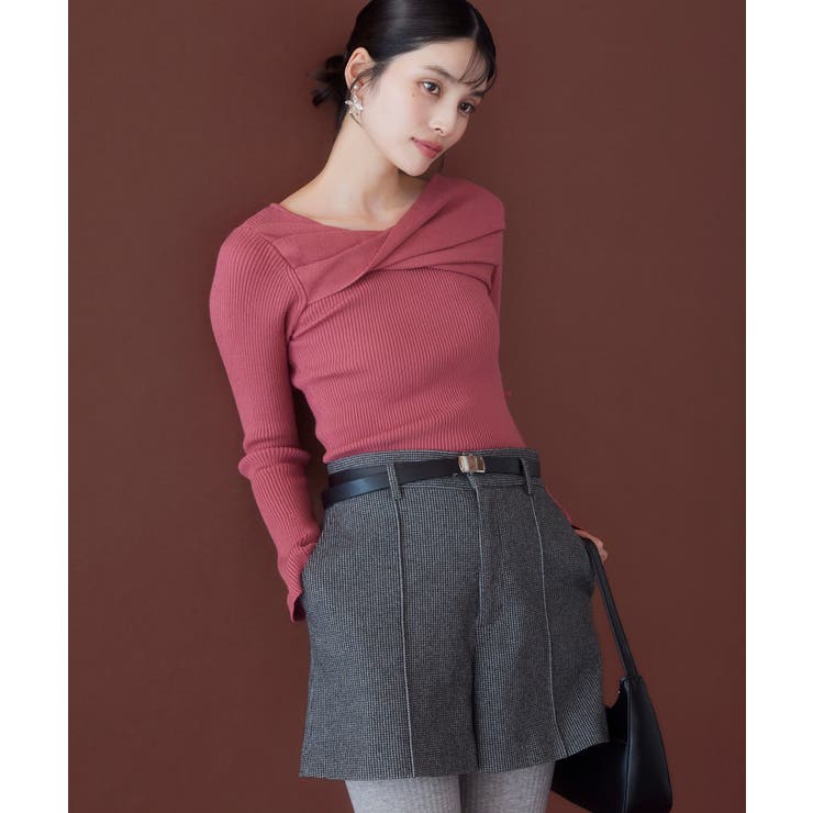 アシメねじれデザインリブニット | VIS  | 詳細画像13 