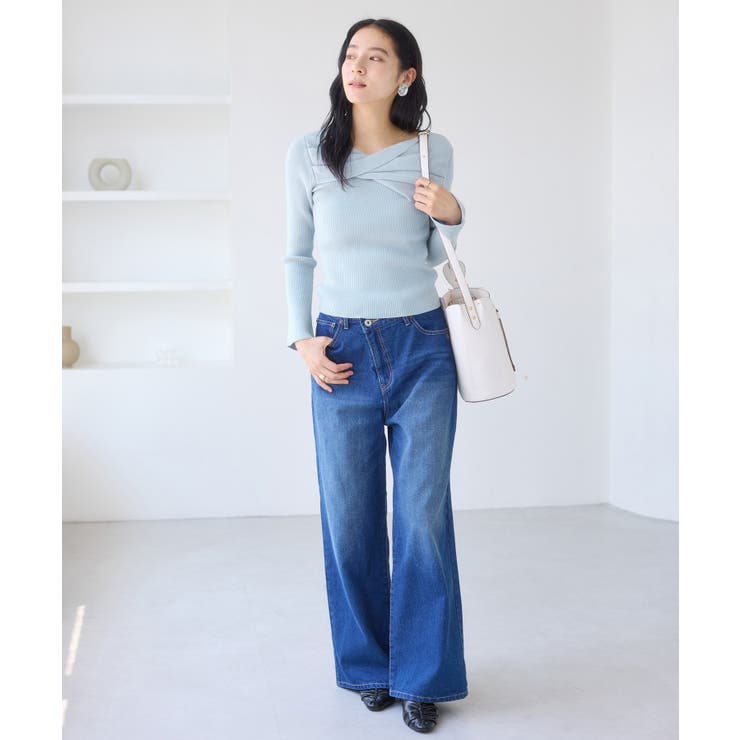 アシメねじれデザインリブニット | VIS  | 詳細画像14 