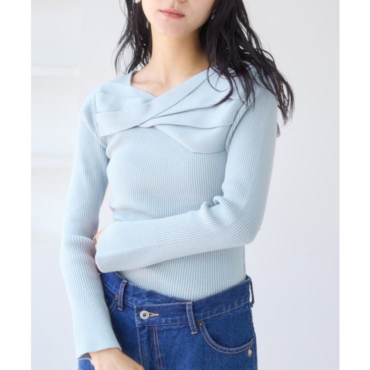 アシメねじれデザインリブニット | VIS  | 詳細画像16 