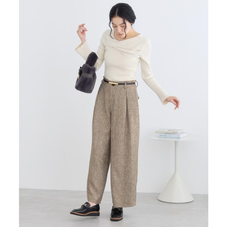 アシメねじれデザインリブニット | VIS  | 詳細画像19 