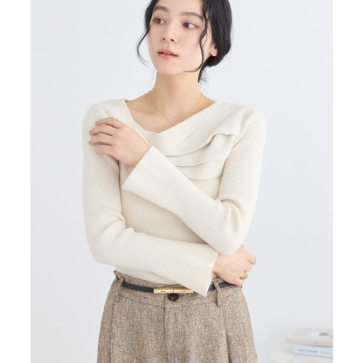 アシメねじれデザインリブニット | VIS  | 詳細画像23 