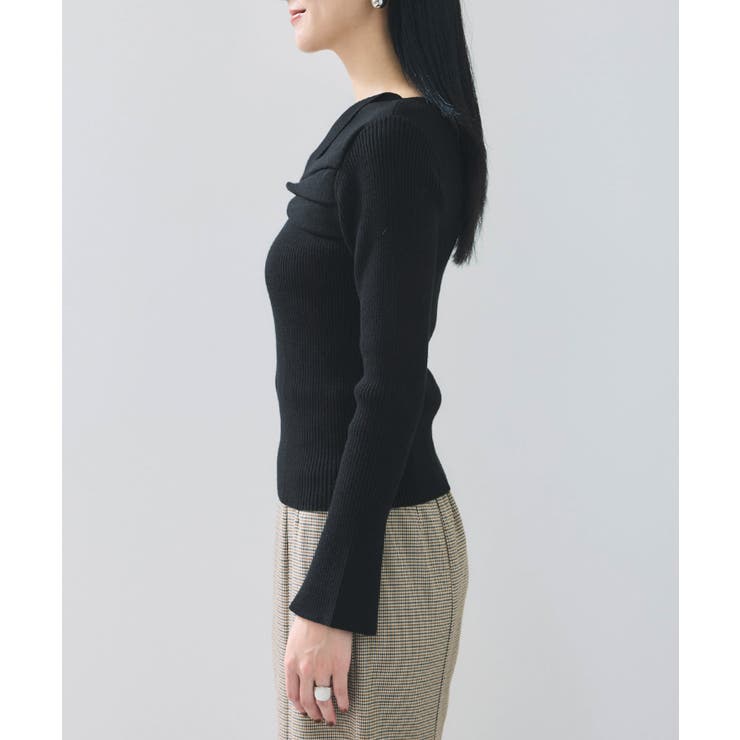 アシメねじれデザインリブニット | VIS  | 詳細画像25 