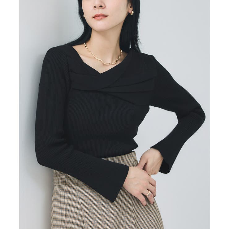 アシメねじれデザインリブニット | VIS  | 詳細画像5 