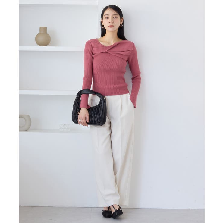 アシメねじれデザインリブニット | VIS  | 詳細画像7 