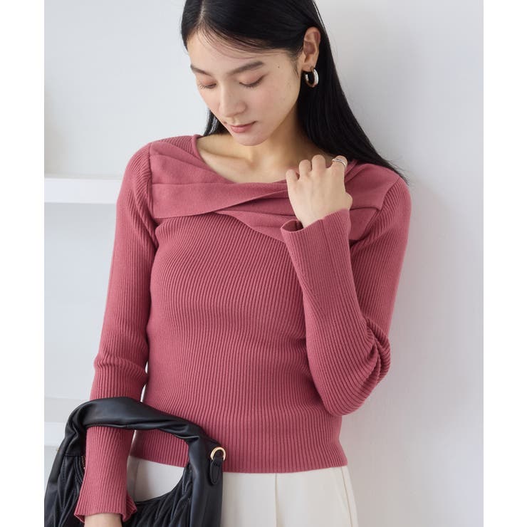 アシメねじれデザインリブニット | VIS  | 詳細画像8 