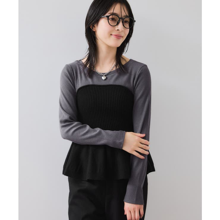 ペプラムニットドッキングプルオーバー | VIS  | 詳細画像10 