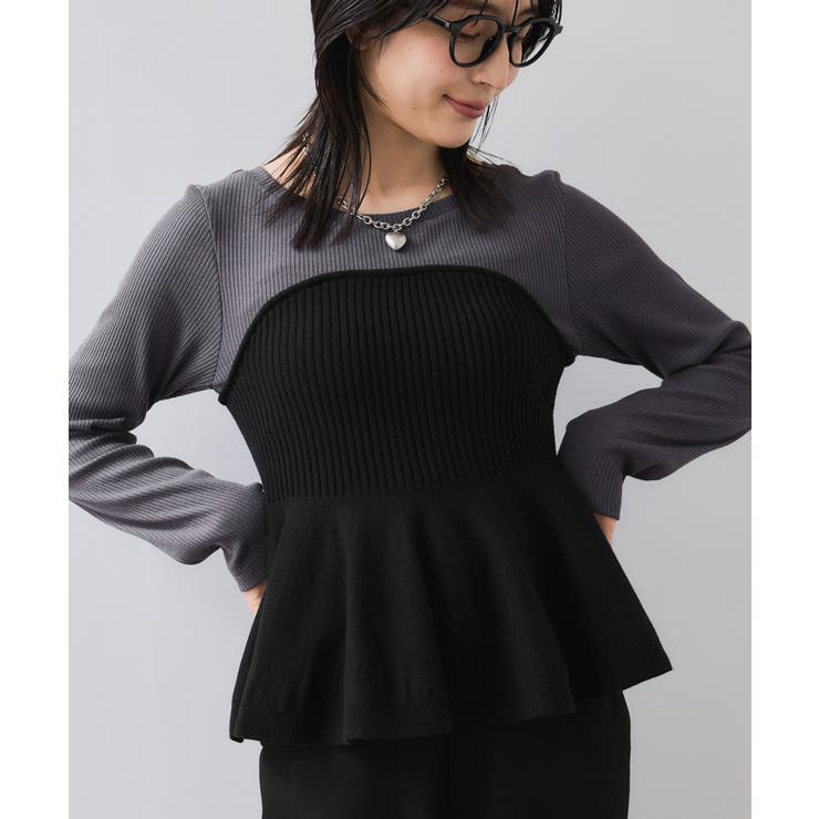 ペプラムニットドッキングプルオーバー | VIS  | 詳細画像12 