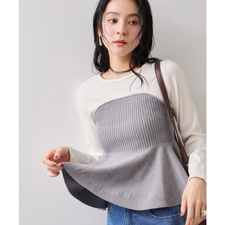 ペプラムニットドッキングプルオーバー | VIS  | 詳細画像16 