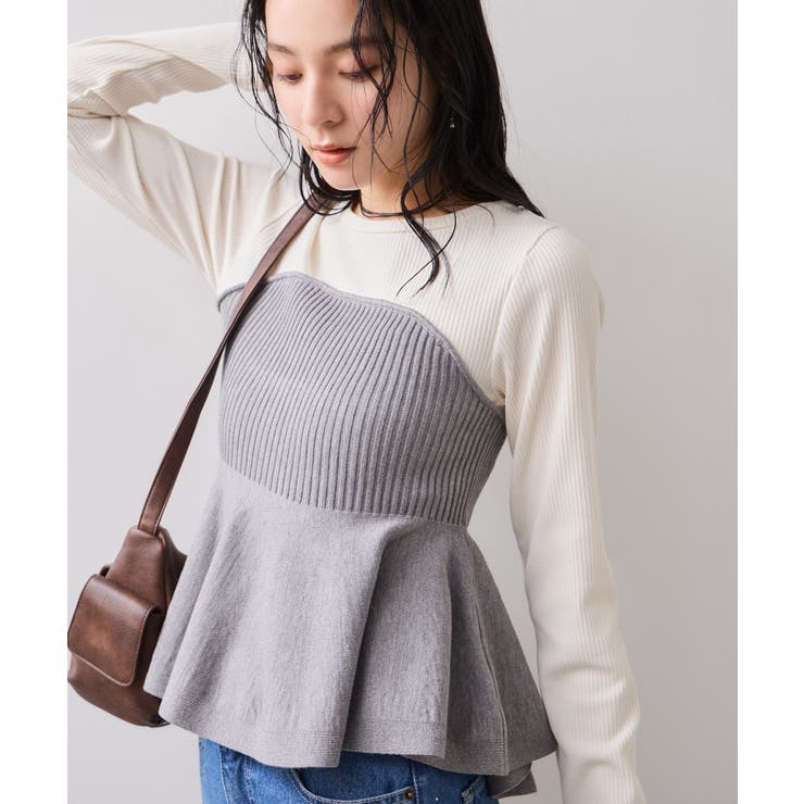 ペプラムニットドッキングプルオーバー | VIS  | 詳細画像17 