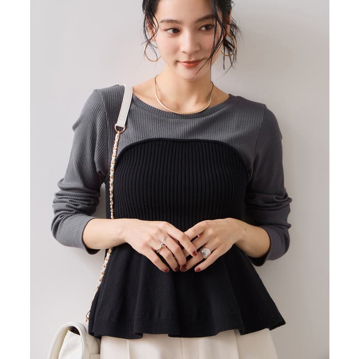 ペプラムニットドッキングプルオーバー | VIS  | 詳細画像3 