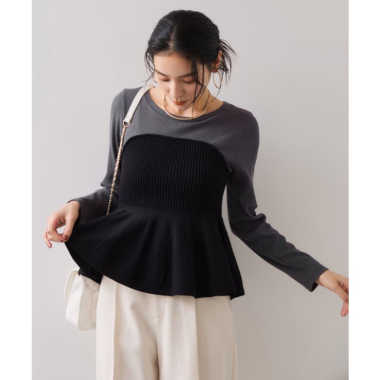 ペプラムニットドッキングプルオーバー | VIS  | 詳細画像5 