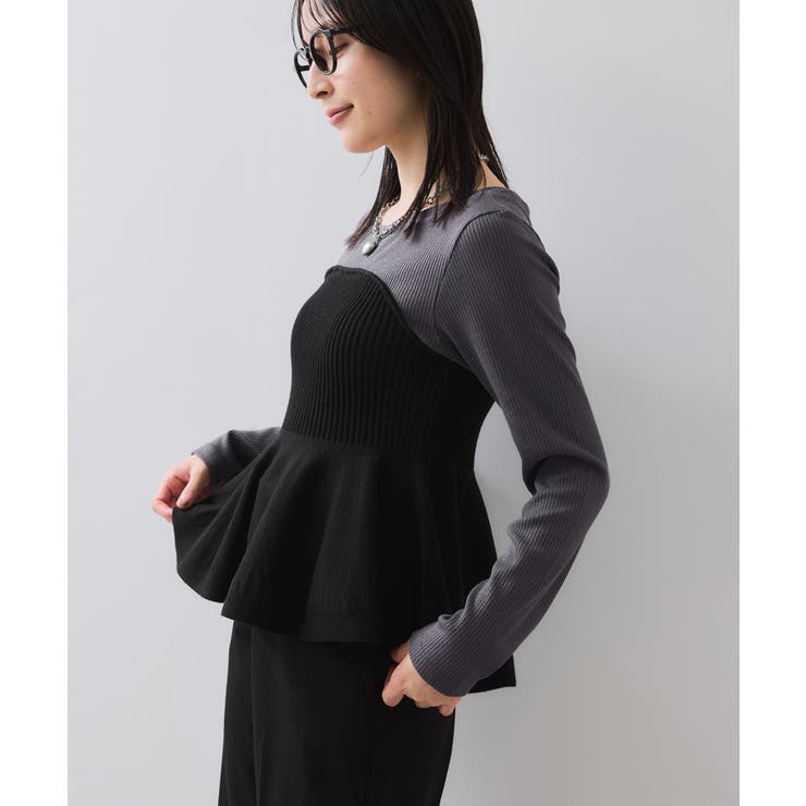 ペプラムニットドッキングプルオーバー | VIS  | 詳細画像9 