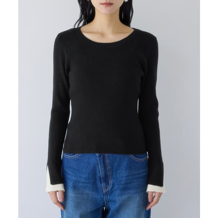 配色ダブルスリーブリブニット | VIS  | 詳細画像16 