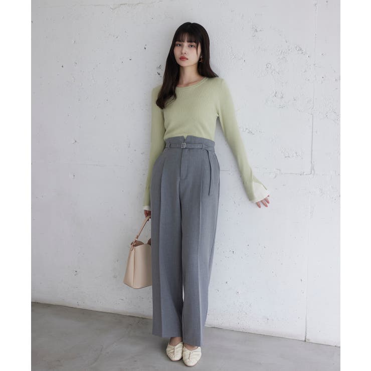 配色ダブルスリーブリブニット | VIS  | 詳細画像2 