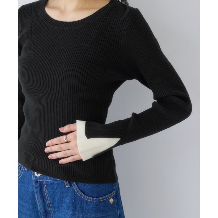 配色ダブルスリーブリブニット | VIS  | 詳細画像20 