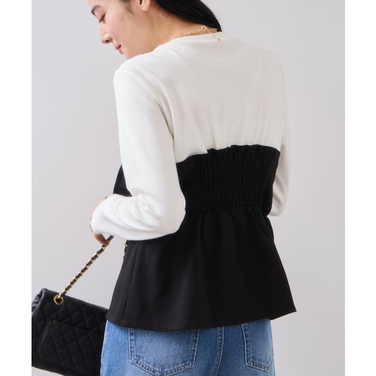 美easyウーリッシュリボンビスチェドッキングカットソープルオーバー セットアッ… | VIS  | 詳細画像6 