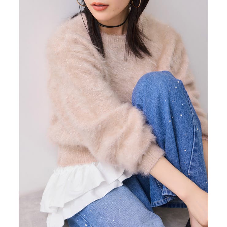 メタルシャギーネコヤーンニット/静電気防止 | VIS  | 詳細画像5 